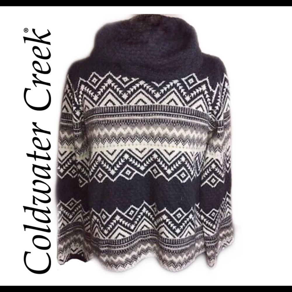 COLDWATER CREEK Sweater, Blue: Size: M